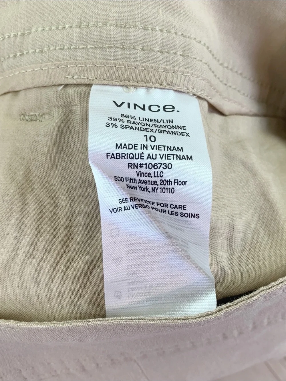 Vince 58% linen